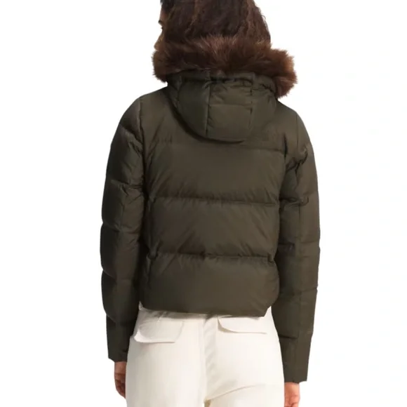 THE NORTH FACE Womens New Dealio 550 Down Short Jacket New Taupe Green